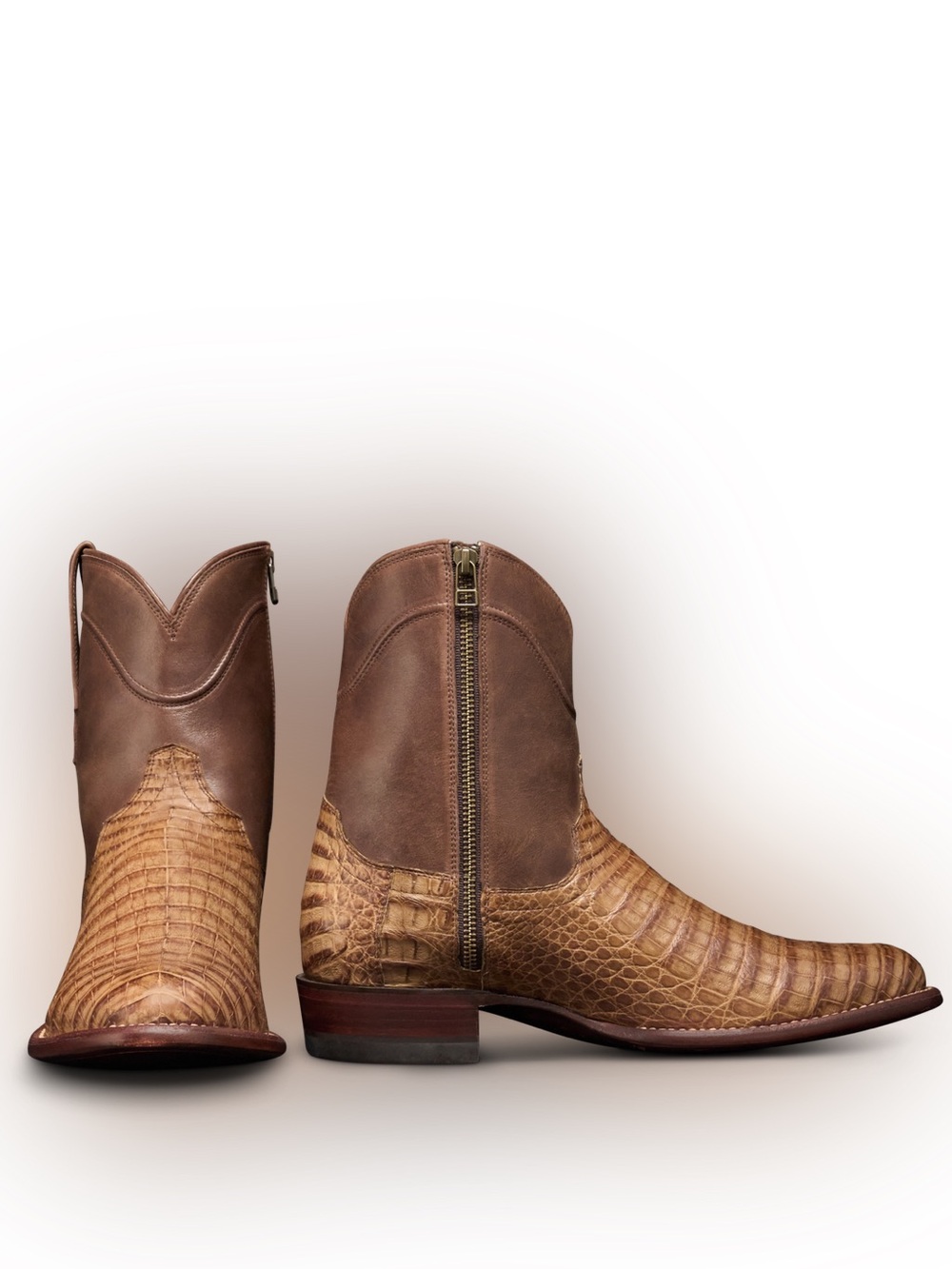 Tecovas The Dean Men's Size 9.5D Toffee Caiman Leather Cowboy Western Boots $695